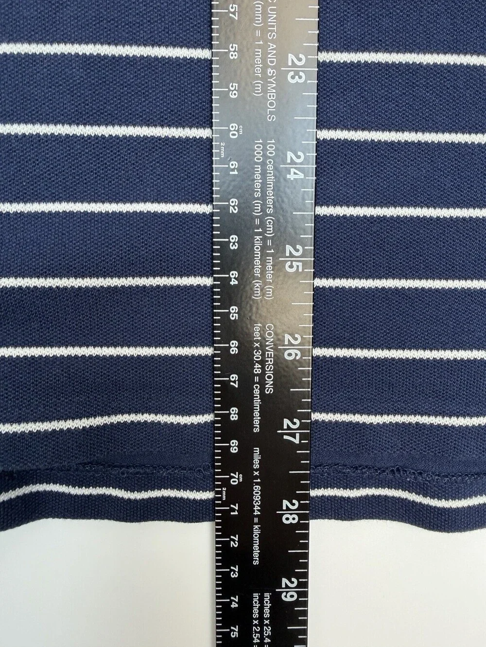 Polo Ralph Lauren Men’s XL Custom Slim Fit Stretch Mesh Polo Navy Striped